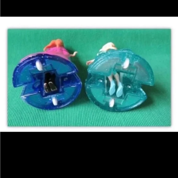 Disney Princess ANNA ELSA GLITTER GLIDER polly pocket snap on DOLLS MAGIC CLIP - Picture 2 of 3